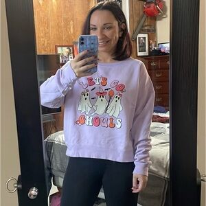 NWOT Handmade Halloween graphic sweatshirt